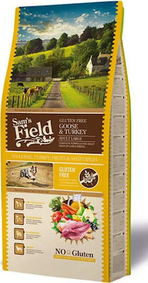 Sam's Field Adult Large 13kg Trockenfutter ohne Gluten für erwachsene Hunde großer Rassen mit Türkei und Geflügel