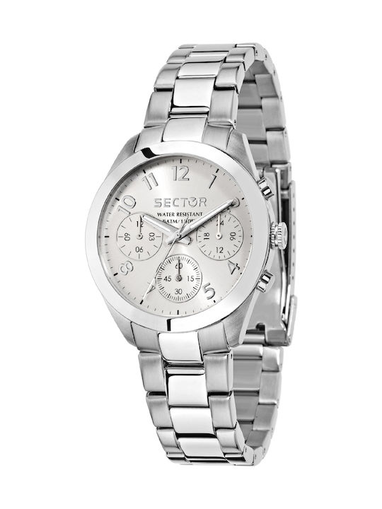 Sector Watch Chronograph with Silver Metal Bracelet R3253588502