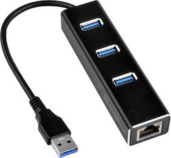 Silverstone SST-EP04 USB-Hub 3 Anschlüsse (USB-A) + Ethernet