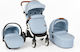 Kikka Boo Dotty Verstellbar 3 in 1 Baby Kinderwagen Geeignet für Neugeborene Blau 16.7kg