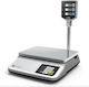 CAS PR-II Elektronisch Einzelhandelswaage mit Säule mit einer Wiegekapazität von 6kg und einer Unterteilung von 2gr