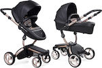 Mima Xari Verstellbar 2 in 1 Baby Kinderwagen Geeignet für Neugeborene Black / Rose Gold 13.4kg