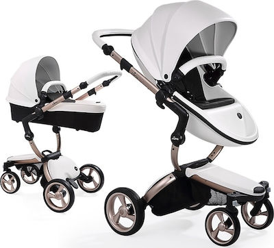 Mima Xari Adjustable 2 in 1 Baby Stroller Suitable for Newborn White / Gold 13.4kg