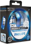 Philips Λάμπες Αυτοκινήτου ColorVision Blue Car +60% H7 Αλογόνου 3350K 12V 55W 2τμχ