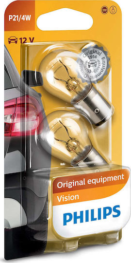 Philips Lămpi Autoturismului Standard Vision P21/4W Simple 12V 21W 2buc