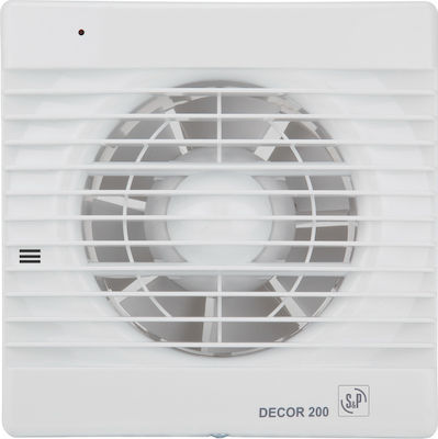 S&P Decor-200C 5210100300 De perete Ventilator de Baie 120mm Alb