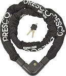 Dresco Αντικλεπτική Αλυσίδα Μοτοσυκλέτας με Κλειδαριά και Μήκος 150εκ. Μαύρο Χρώμα