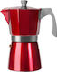 Ibili Evva Μπρίκι Espresso 3cups Κόκκινο
