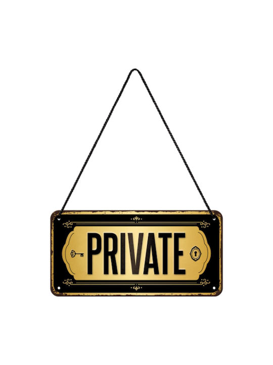 Nostalgic Art 3D Wall Decor Sign Private Handmade Made of Metal 20x10cm