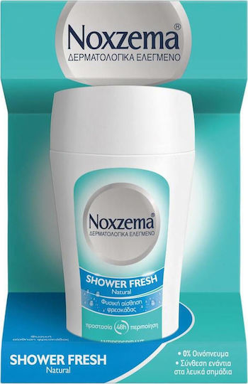 Noxzema Shower Fresh Natural Antiperspirant Deodorant 48h In Roll-On 50ml