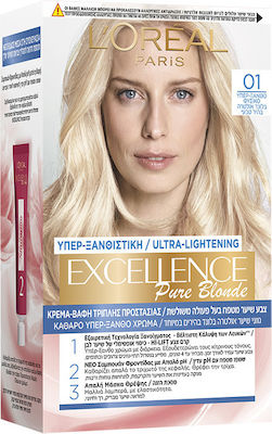 L'Oreal Paris Excellence Pure Blonde Set Vopsea de Păr 01 Blond natural ultra deschis 48ml