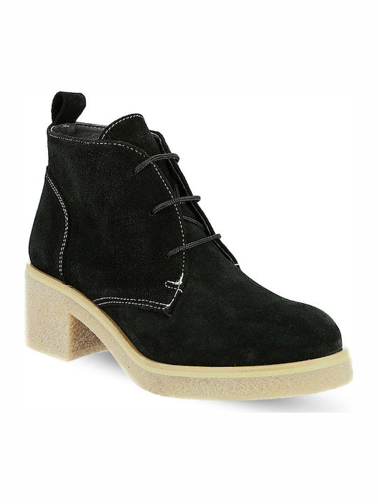 Parex Leder Damen Knöchelstiefel Schwarz