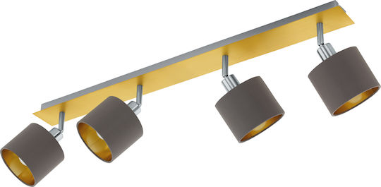Eglo Valbiano Spot with 4 Lights and with Socket E14 in Gold Color Eglo Valbiano Spot with 4 Lights and with Socket E14 in Gold Color