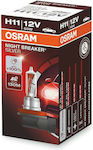 Osram Lămpi Autoturismului Night Breaker Silver H11 Halogen 3200K Alb cald 12V 55W 1buc