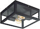 Eglo Alamonte Outdoor Ceiling Flush Mount E27 in Black Color 94832