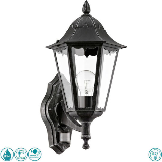 Eglo Navedo Επιτοίχιο Εξωτερικό Φαναράκι E27 IP44 20x42.5εκ.