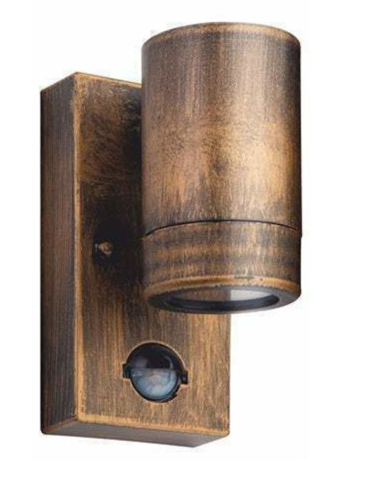 Aca Waterproof Wall-Mounted Spot for Outdoor IP65 GU10 Bronze