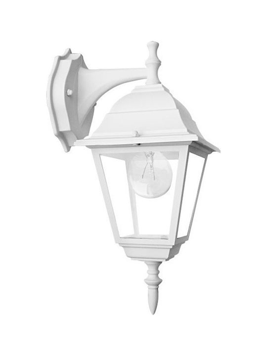 Aca Wall-Mounted Outdoor Lantern IP45 E27 White