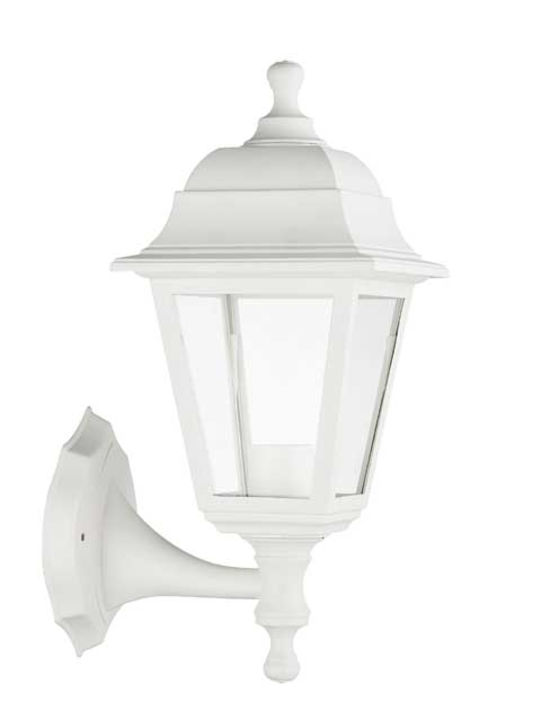 Aca Outdoor Wall Lantern IP44 E27 White