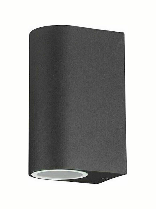 V-TAC Wall-Mounted Outdoor Spot Light IP44 GU10 Black