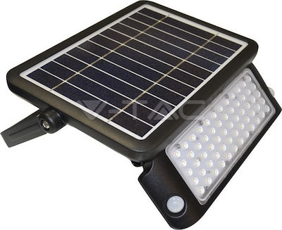 V-TAC Wasserdicht Solar LED Flutlicht 10W Natürliches Weiß 4000K mit Bewegungssensor IP65