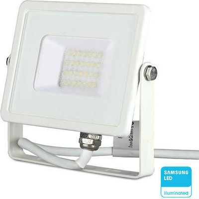 V-TAC Στεγανός Προβολέας LED 20W Ψυχρό Λευκό 6400K IP65