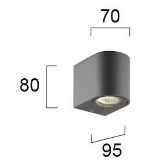 Viokef Tilos Επιτοίχιο Εξωτερικό Σποτ GU10 IP54 7x8x95εκ.