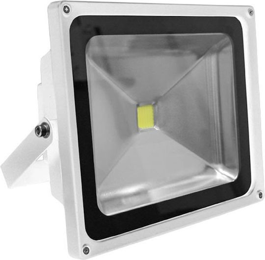 Adeleq Waterproof LED Floodlight 50W Warm White 3100K IP65