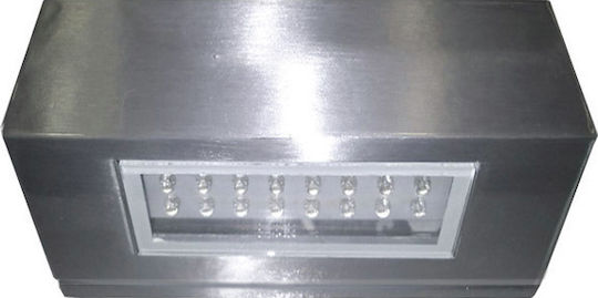 Adeleq Επιτοίχια Εξωτερική Πλαφονιέρα LED IP54 1.6W με Μπλε Φως