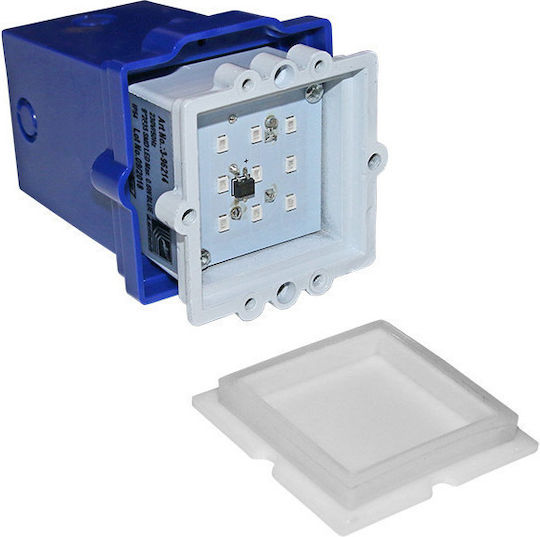 Adeleq Επιτοίχια Εξωτερική Πλαφονιέρα LED IP54 0.6W με Μπλε Φως