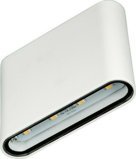 VK Lighting Aplica de exterior montată pe perete LED IP54 4W cu Alb Cald Lumină Dublu Fascicul 11.6x9.2x3.1εκ.
