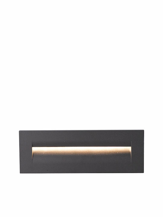 VK Lighting Waterproof Wall-Mounted Outdoor Ceiling Light IP65 with Integrated LED Gray