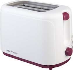 Harmony TSH 1138 Toaster 2 Schlitze 750W Weiß