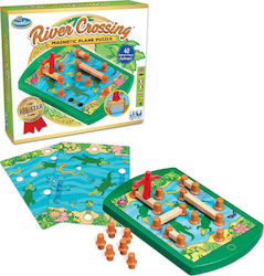 Think Fun Настолна Игра River Crossing Magnetic Plank за 2 Играчи 7+ Години 076349