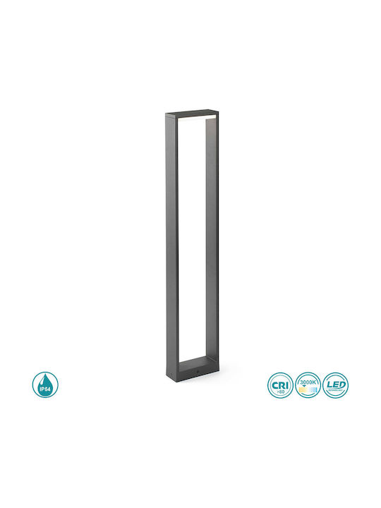 Faro Barcelona Alp Small Post Outdoor Floor Lamp 7W with Warm White Light IP54 Black