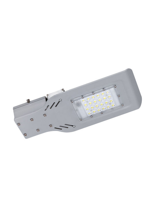 Elmark Outdoor Lamp LED Road 30W with Cold White Light IP67 Gray