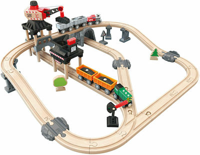 Hape Railway Mining Loader Set with Train made of Wood for 3++ Years