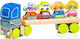 Cubika Vehicle Truck With 8 Cars made of Wood for 18++ Months