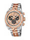 Jaguar Uhr Chronograph Batterie mit Rose Gold Metallarmband J856/2