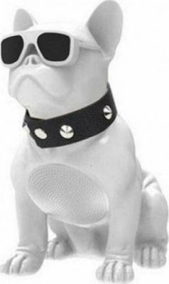 H-M10 Bulldog Head Rotatable Bluetooth Speaker 5W with Battery Life up to 6 hours White