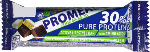 Volchem Promeal Zone 40-30-30 Блокче с 30% Протеин & Вкус Tiramisu 50гр