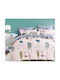 Homeline Bettwäsche-Set Halb-Doppel Baumwollsatin 1244 Rosa 170x260cm 3Stück