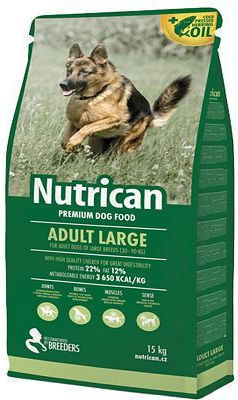 Nutrican Adult Large 15kg Trockenfutter für erwachsene Hunde großer Rassen mit Huhn