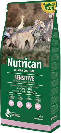Nutrican Sensitive 15kg Trockenfutter für erwachsene Hunde mit Huhn und Reis