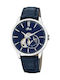 Lotus Watches Ανδρικό Ρολόι 40mm Αυτόματο με Μπλε Δερμάτινο Λουράκι