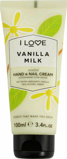 I Love Cosmetics Scented Moisturizing Hand & Nail Cream Vanilla Milk 100ml