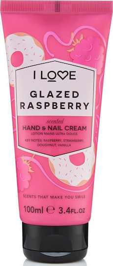 I Love Cosmetics Scented Moisturizing Hand & Nail Cream Glazed Raspberry 100ml