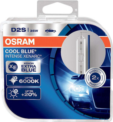 Osram Λάμπες Αυτοκινήτου Cool Blue Intense Xenarc D2S Xenon 6000K Ψυχρό Λευκό 12-24V 35W 2τμχ 66240CBIDUO