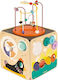 Janod Activity Cube Maxi Looping Multi Activities made of Wood with Sounds for 0++ Months