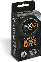 EXS Condoms Black Latex Condoms 12pcs 54mm Natural